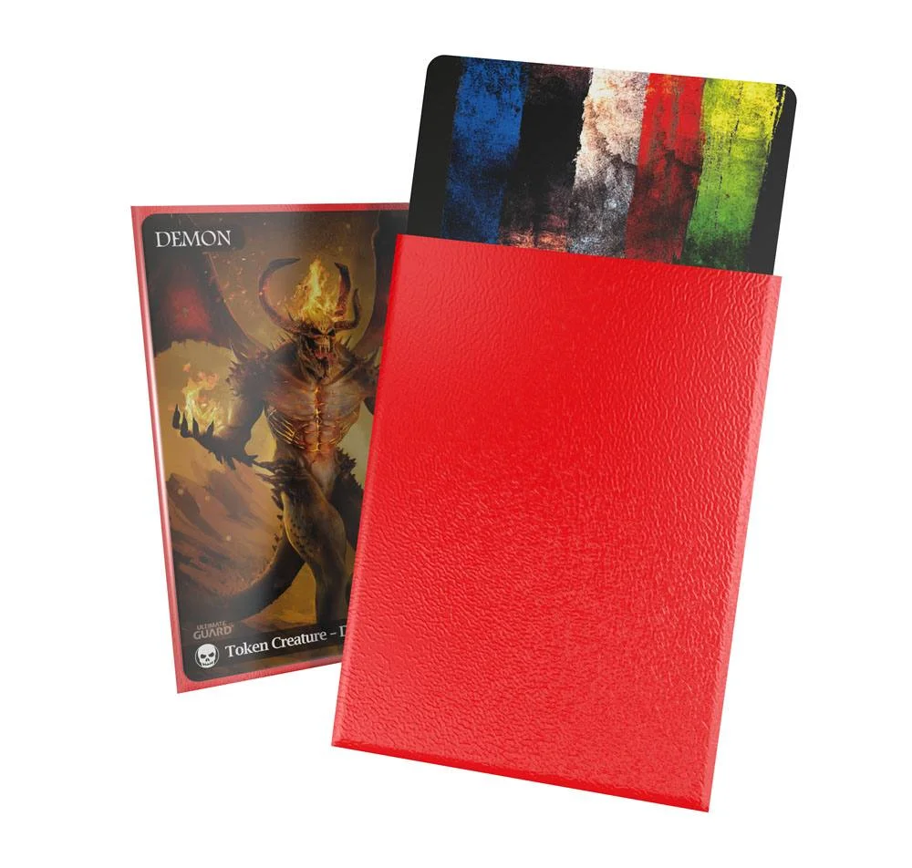 Ultimate Guard Cortex Sleeves Matte Standard Size 66 x 91 mm (100 Sleeves) - Red